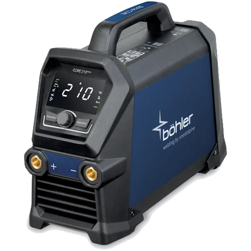 Saldatrice Inverter 210A Professionale Monofase BÖHLER WELDING Hot Start e Arc Force per Saldatura ad Elettrodo e MMA Pulsato modello CORE 210 MMA Prezzo Basso