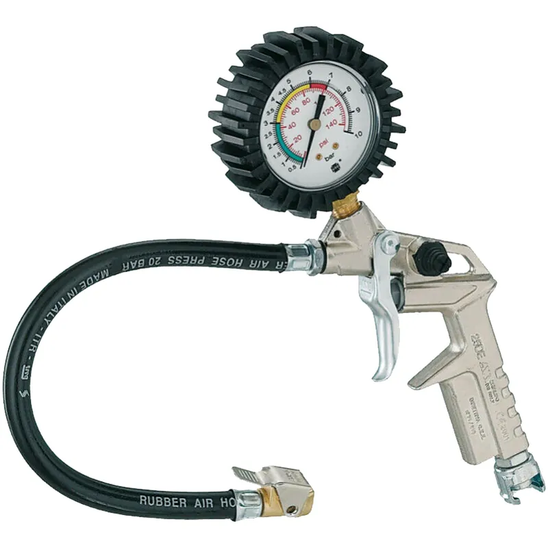Pistola Gonfiaggio Pneumatici Manometro Ø60 ANI 0-12 bar Pressione Gomme 25/D Subito Disponibile