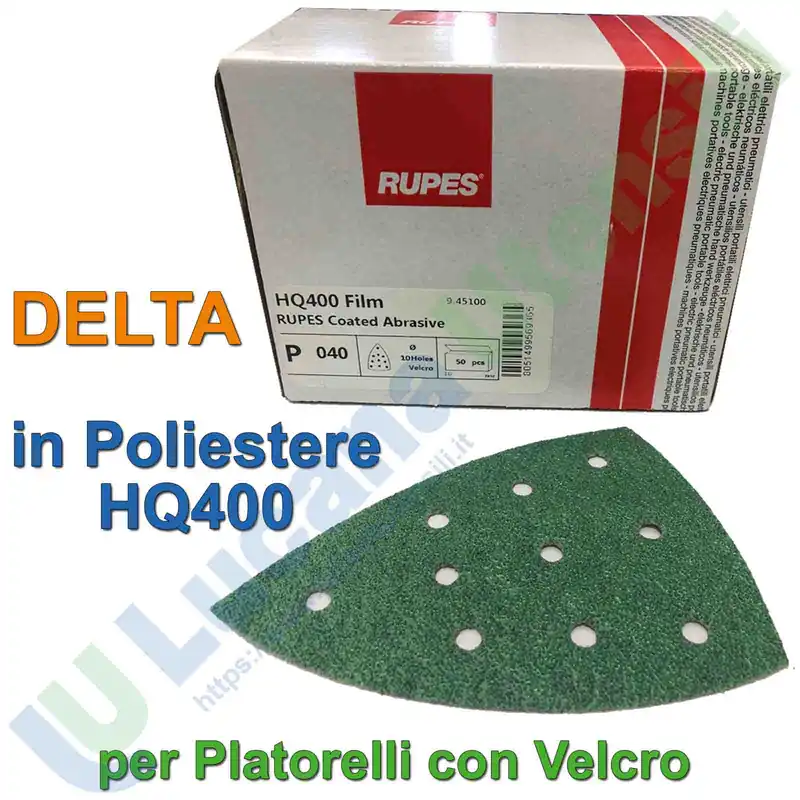 Carta Vetrata Abrasiva a DELTA P40 Velcrata RUPES Levigatrici 10 Fori 9.45100 Prezzo Di Fabbrica