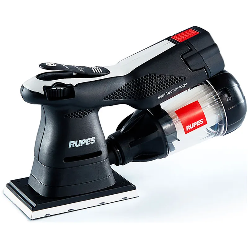 Più Venduto Mini Levigatrice Rotorbitale Palmare a Batteria 18V RUPES Orbita Ø 2 mm Platorello Rettangolare 80×130 mm e Aspirazione Integrata modello BigFoot iBrid Mini HSE73