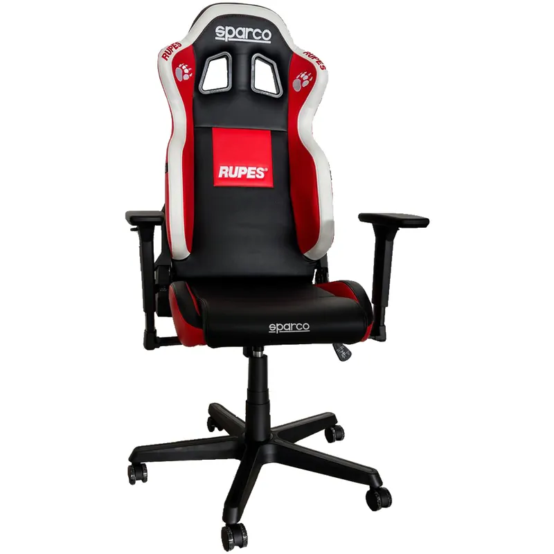 Offerta Del Giorno Sedia Gaming Ufficio Racing EDIZIONE LIMITATA Personalizzata RUPES BIGFOOT in Collaborazione con SPARCO in Pelle con Loghi Ricamati modello ICON SKY SPECIALE