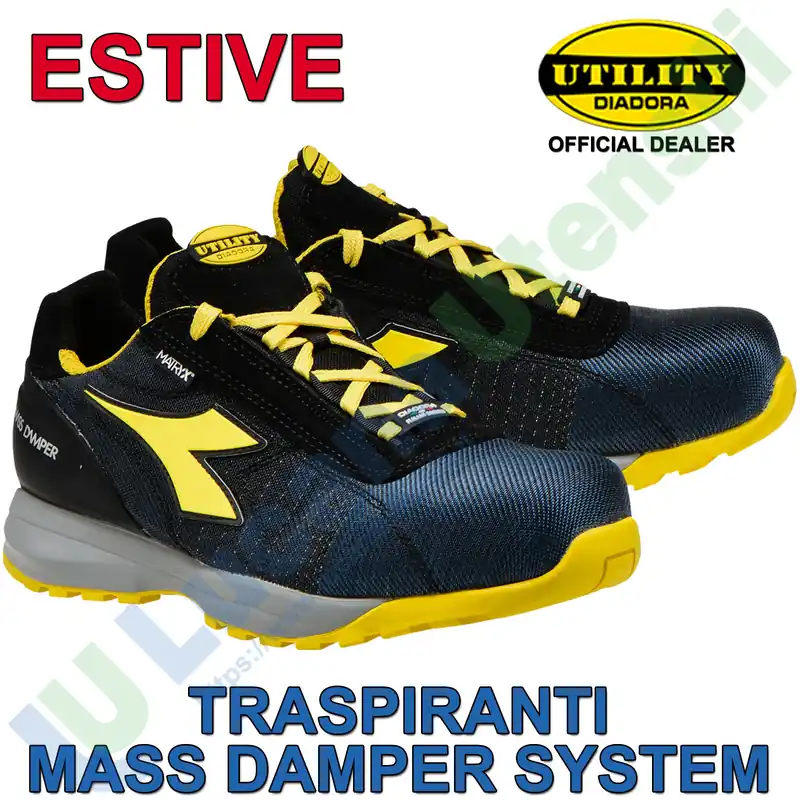 Scarpe Antinfortunistica DIADORA Leggere Basse da Lavoro Uomo Donna MATRYX S1P Pagamento Sicuro